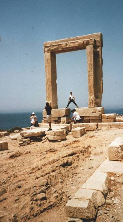 View of statue in Naxos